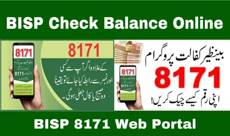 BISP Check Balance Online by CNIC – BISP 8171 Web Portal 2025