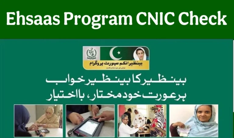 Ehsaas Program CNIC Check Online