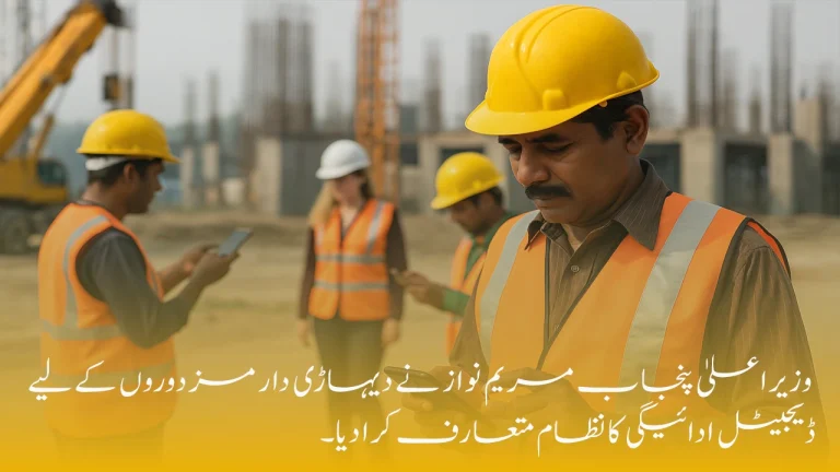 CM Punjab Maryam Nawaz Launches Digital Payment System for Daily Wage Labourers