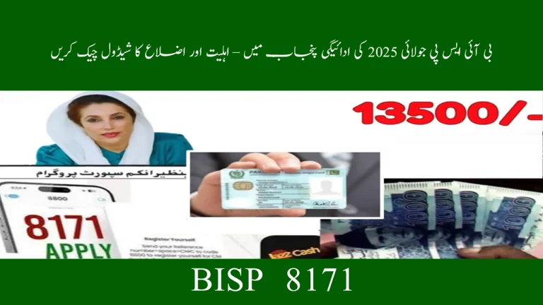BISP July 2025 Payment in Punjab – Check Eligibility & District Schedule